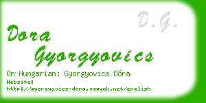 dora gyorgyovics business card